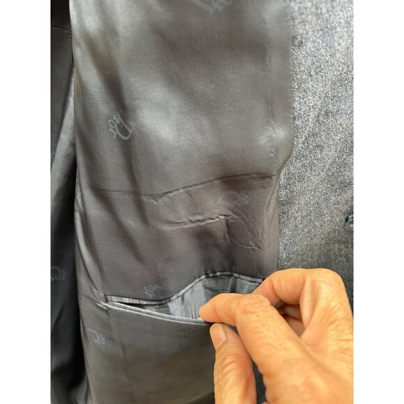 Christian Dior Monsieur Blazer Mens 44R Gray 100% Virgin Wool Tailored Classic - Picture 12 of 16
